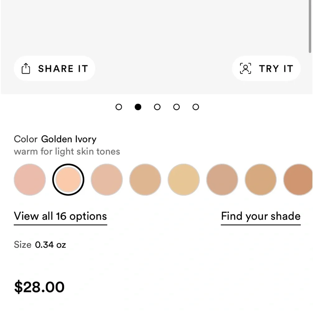 NWT Fenty Beauty by Rihanna Bright Fix Eye Brightener in Golden Ivory 02 0.34 oz